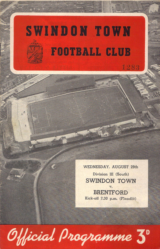 <b>Wednesday, August 29, 1956</b><br />vs. Brentford (Home)